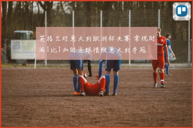 英格兰对意大利欧洲杯决赛 常规时间1比1加时点球惜败意大利夺冠